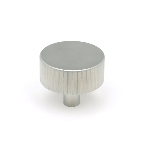 This is an image showing From The Anvil - Satin Chrome Judd Cabinet Knob - 38mm (No rose) available from trade door handles, quick delivery and discounted prices