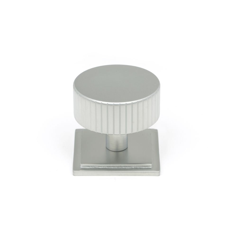 This is an image showing From The Anvil - Satin Chrome Judd Cabinet Knob - 38mm (Square) available from trade door handles, quick delivery and discounted prices