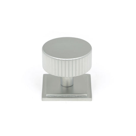 This is an image showing From The Anvil - Satin Chrome Judd Cabinet Knob - 38mm (Square) available from trade door handles, quick delivery and discounted prices