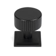 This is an image showing From The Anvil - Matt Black Judd Cabinet Knob - 32mm (Square) available from trade door handles, quick delivery and discounted prices