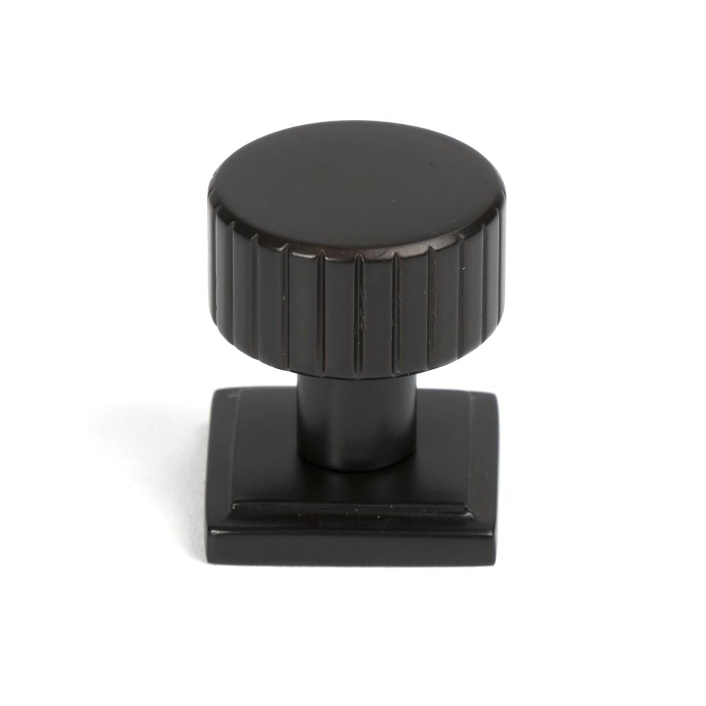 High quality image of From The Anvil - Aged Bronze Judd Cabinet Knob - 25mm (Square) | Sku. 50450 | Trade Door Handles, Kendal.