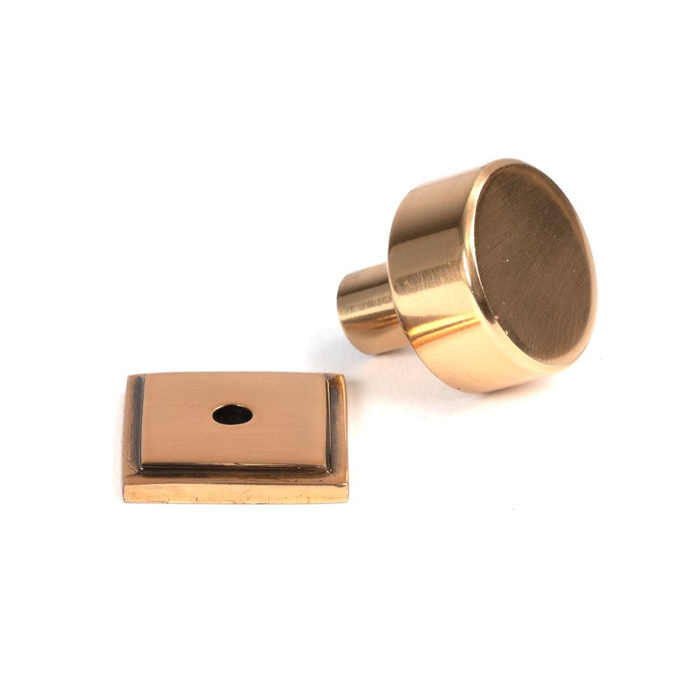 This is an image showing From The Anvil - Polished Bronze Kelso Cabinet Knob - 25mm (Square) available from trade door handles, quick delivery and discounted prices