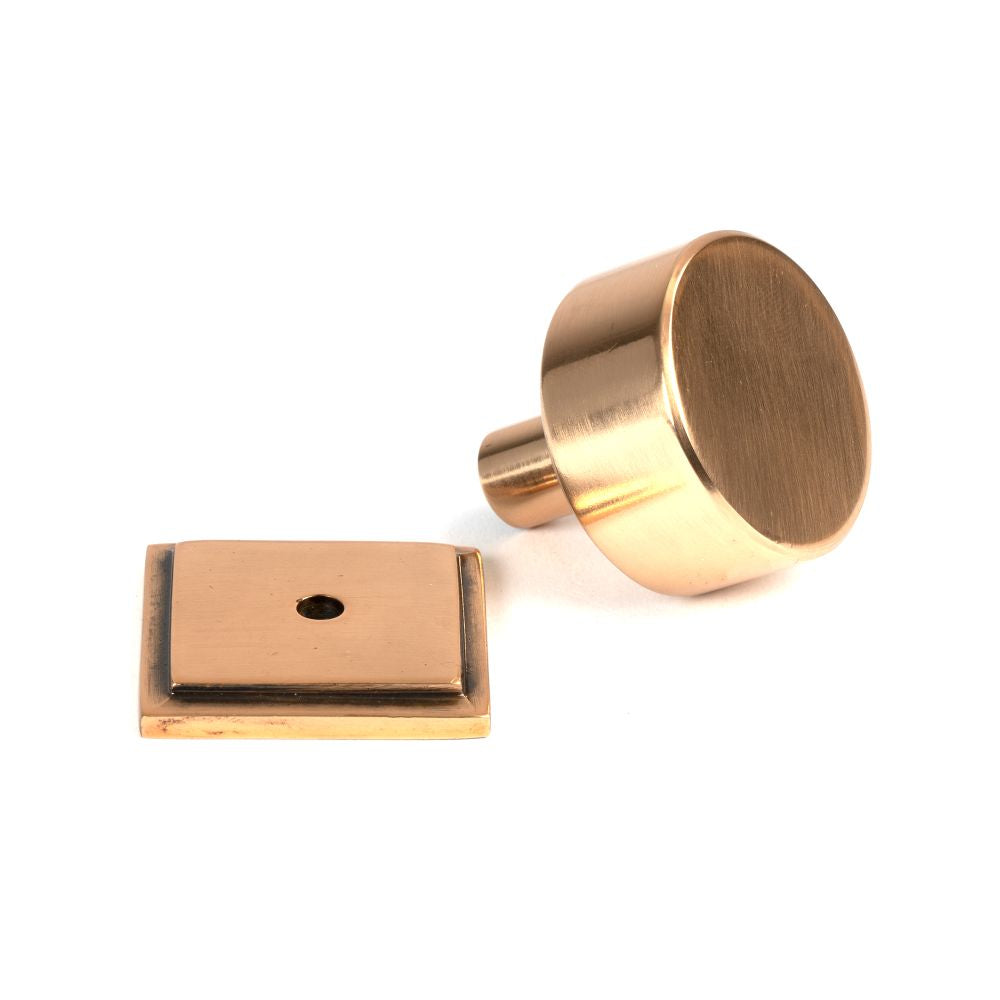 This is an image showing From The Anvil - Polished Bronze Kelso Cabinet Knob - 32mm (Square) available from trade door handles, quick delivery and discounted prices