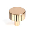 This is an image showing From The Anvil - Polished Bronze Judd Cabinet Knob - 32mm (No rose) available from trade door handles, quick delivery and discounted prices