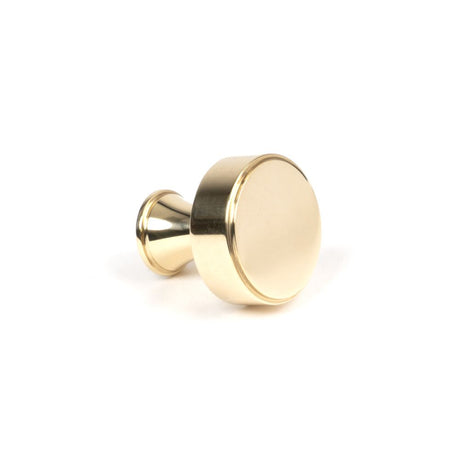 This is an image showing From The Anvil - Polished Brass Scully Cabinet Knob - 25mm available from trade door handles, quick delivery and discounted prices