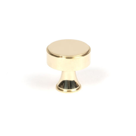 This is an image showing From The Anvil - Polished Brass Scully Cabinet Knob - 25mm available from trade door handles, quick delivery and discounted prices