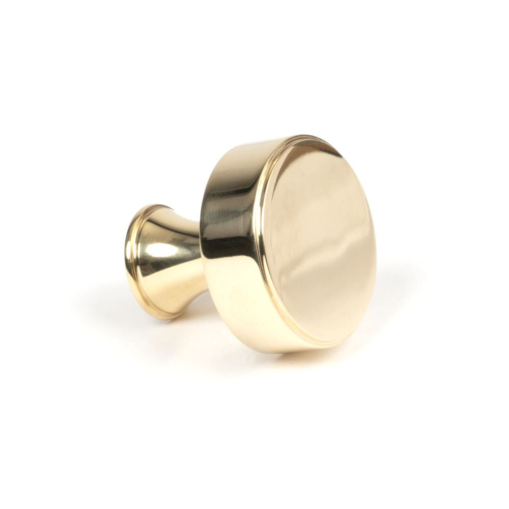 This is an image showing From The Anvil - Polished Brass Scully Cabinet Knob - 32mm available from trade door handles, quick delivery and discounted prices