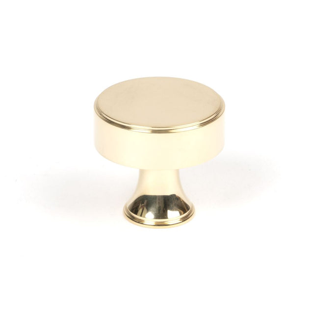 This is an image showing From The Anvil - Polished Brass Scully Cabinet Knob - 32mm available from trade door handles, quick delivery and discounted prices