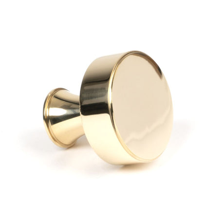 This is an image showing From The Anvil - Polished Brass Scully Cabinet Knob - 38mm available from trade door handles, quick delivery and discounted prices