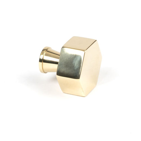 This is an image showing From The Anvil - Polished Brass Kahlo Cabinet Knob - 32mm available from trade door handles, quick delivery and discounted prices