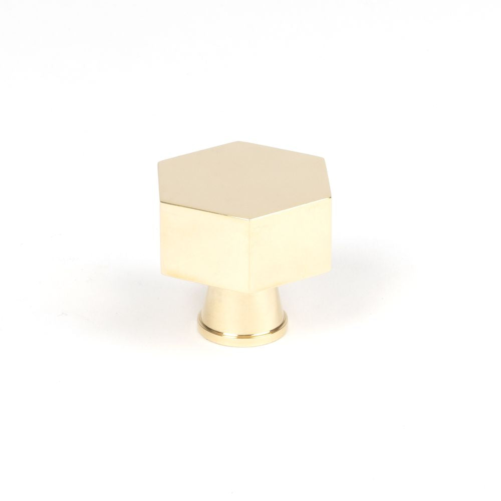 This is an image showing From The Anvil - Polished Brass Kahlo Cabinet Knob - 38mm available from trade door handles, quick delivery and discounted prices