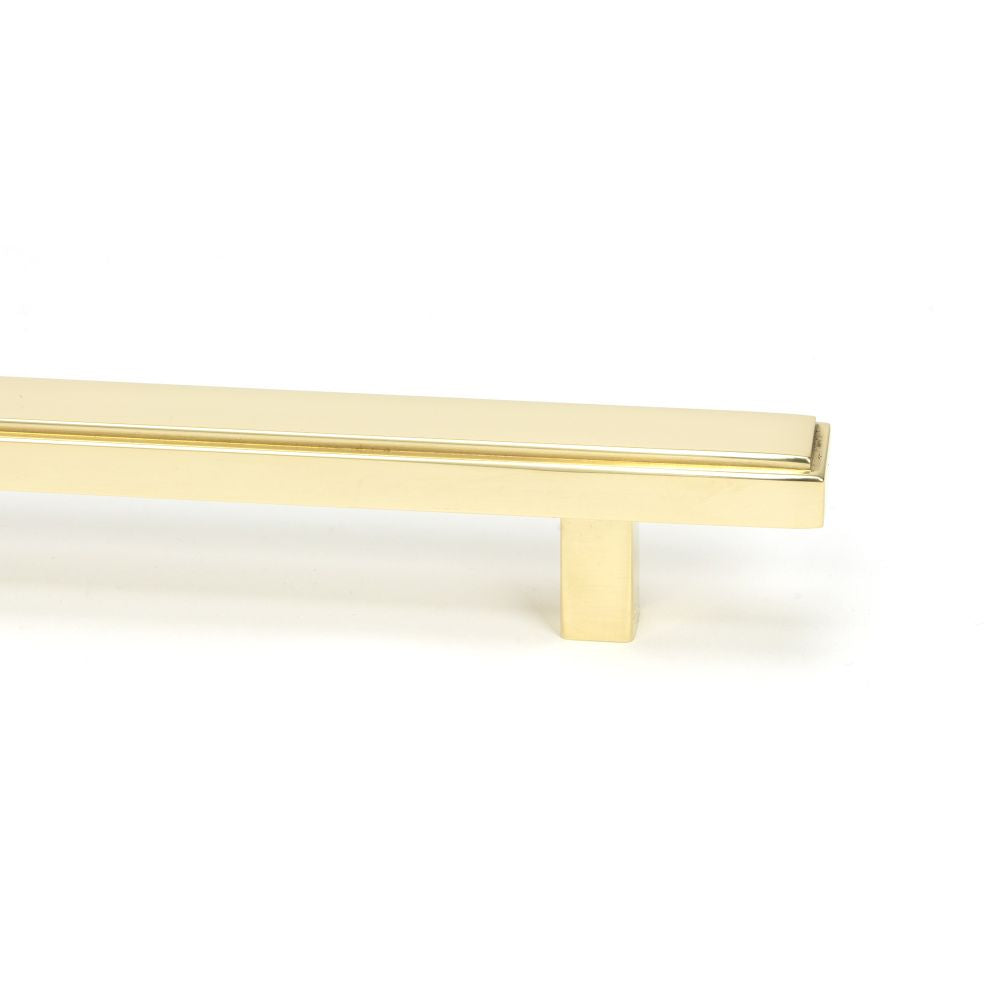 This is an image showing From The Anvil - Polished Brass Scully Pull Handle - Small available from trade door handles, quick delivery and discounted prices