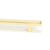 This is an image showing From The Anvil - Polished Brass Scully Pull Handle - Small available from trade door handles, quick delivery and discounted prices