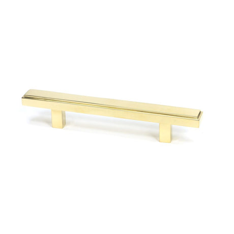 This is an image showing From The Anvil - Polished Brass Scully Pull Handle - Small available from trade door handles, quick delivery and discounted prices