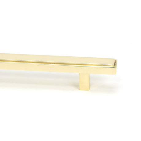 This is an image showing From The Anvil - Polished Brass Scully Pull Handle - Large available from trade door handles, quick delivery and discounted prices