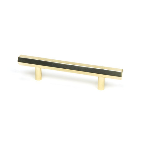 This is an image showing From The Anvil - Polished Brass Kahlo Pull Handle - Small available from trade door handles, quick delivery and discounted prices