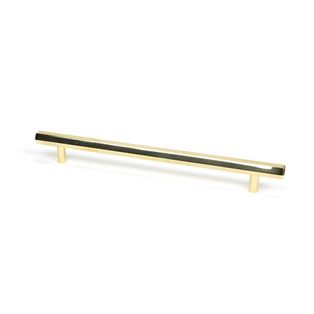 This is an image showing From The Anvil - Polished Brass Kahlo Pull Handle - Large available from trade door handles, quick delivery and discounted prices