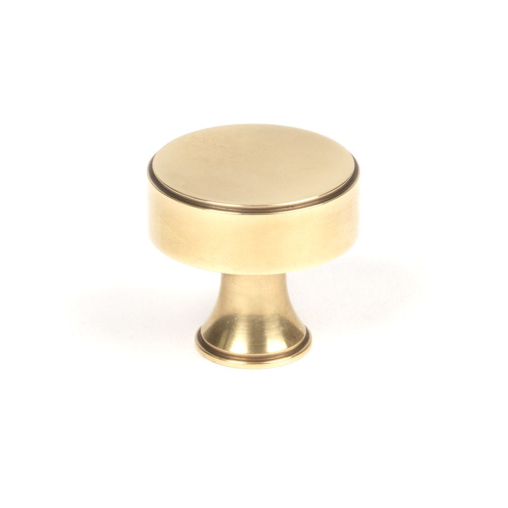 This is an image showing From The Anvil - Aged Brass Scully Cabinet Knob - 32mm available from trade door handles, quick delivery and discounted prices