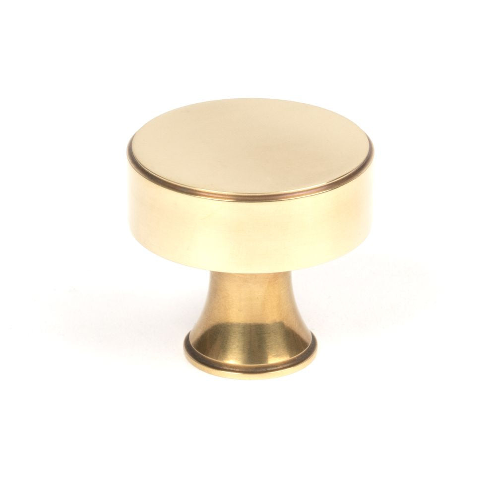 This is an image showing From The Anvil - Aged Brass Scully Cabinet Knob - 38mm available from trade door handles, quick delivery and discounted prices