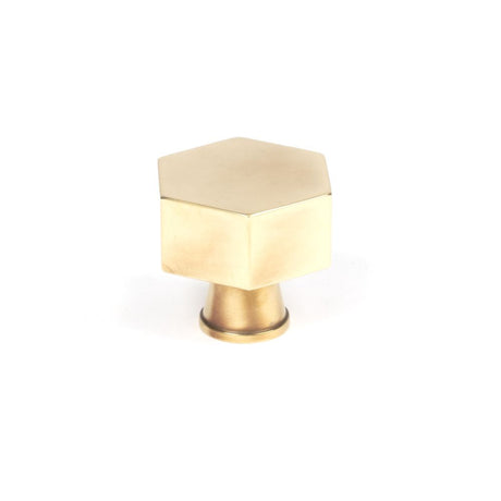 This is an image showing From The Anvil - Aged Brass Kahlo Cabinet Knob - 38mm available from trade door handles, quick delivery and discounted prices