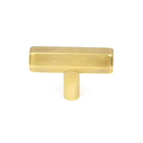 This is an image showing From The Anvil - Aged Brass Kahlo T-Bar available from trade door handles, quick delivery and discounted prices