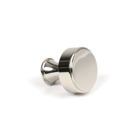 This is an image showing From The Anvil - Polished Nickel Scully Cabinet Knob - 25mm available from trade door handles, quick delivery and discounted prices