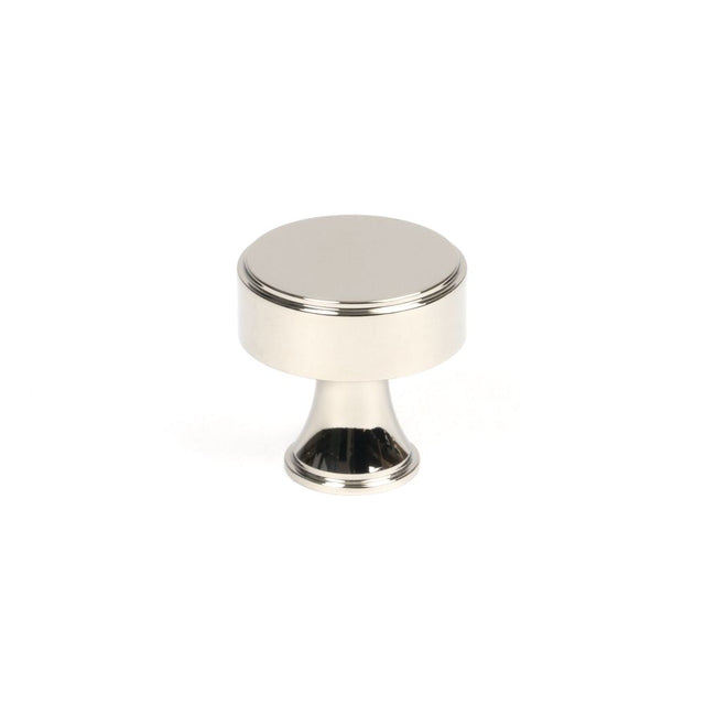 This is an image showing From The Anvil - Polished Nickel Scully Cabinet Knob - 25mm available from trade door handles, quick delivery and discounted prices