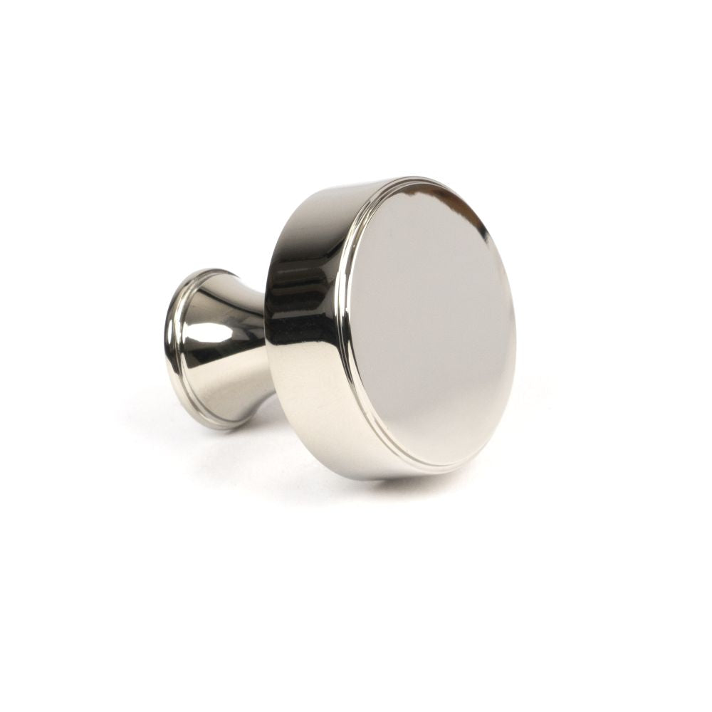 This is an image showing From The Anvil - Polished Nickel Scully Cabinet Knob - 32mm available from trade door handles, quick delivery and discounted prices