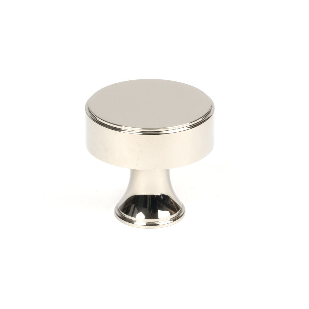 This is an image showing From The Anvil - Polished Nickel Scully Cabinet Knob - 32mm available from trade door handles, quick delivery and discounted prices