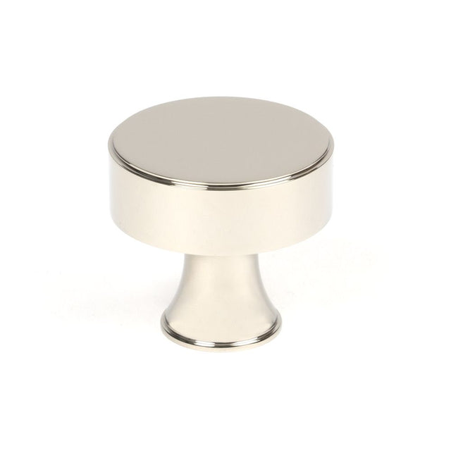 High quality image of From The Anvil - Polished Nickel Scully Cabinet Knob - 38mm | Sku. 50514 | Trade Door Handles, Kendal.