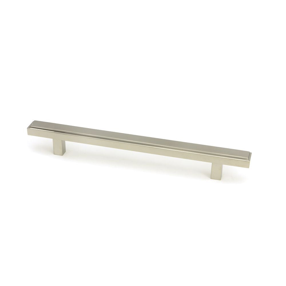 This is an image showing From The Anvil - Polished Nickel Scully Pull Handle - Medium available from trade door handles, quick delivery and discounted prices