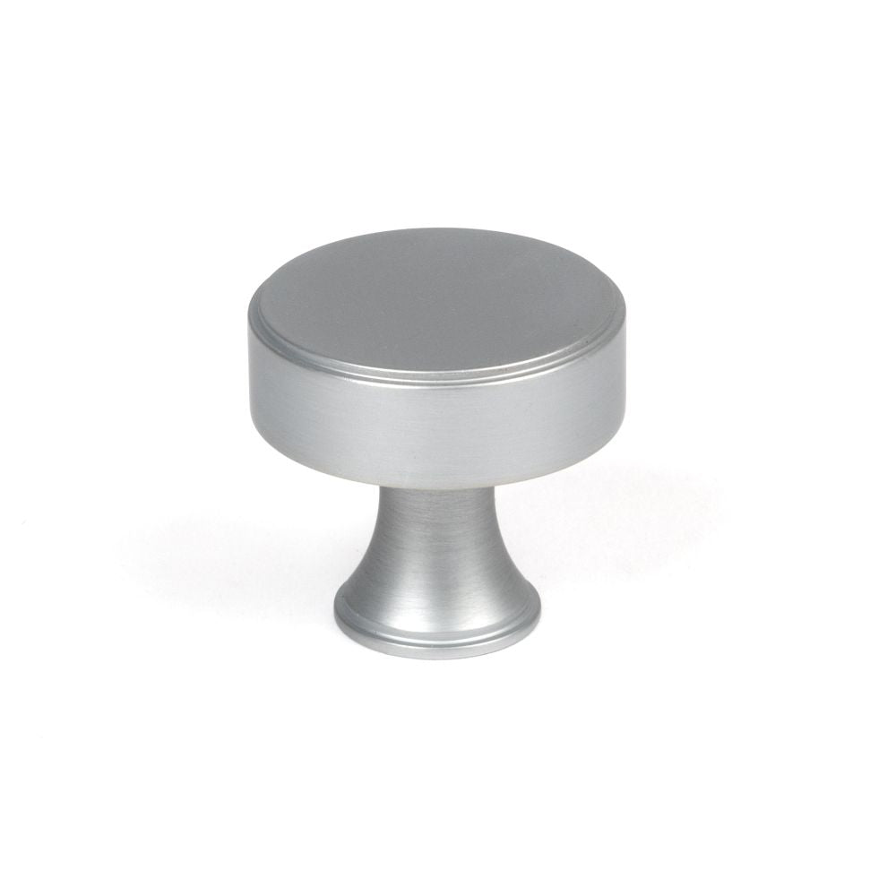 This is an image showing From The Anvil - Satin Chrome Scully Cabinet Knob - 32mm available from trade door handles, quick delivery and discounted prices