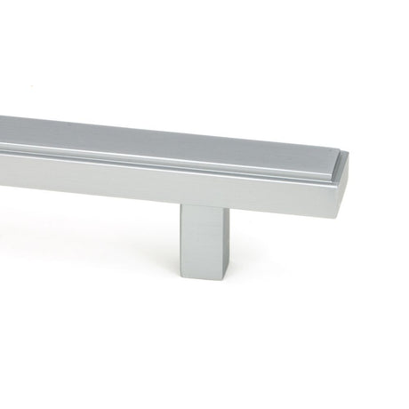 This is an image showing From The Anvil - Satin Chrome Scully Pull Handle - Small available from trade door handles, quick delivery and discounted prices