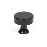 This is an image showing From The Anvil - Matt Black Scully Cabinet Knob - 32mm available from trade door handles, quick delivery and discounted prices