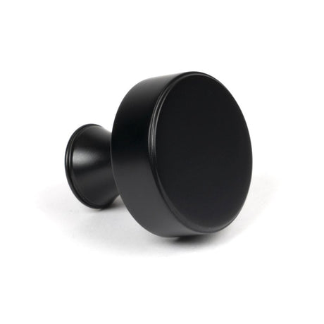 This is an image showing From The Anvil - Matt Black Scully Cabinet Knob - 38mm available from trade door handles, quick delivery and discounted prices