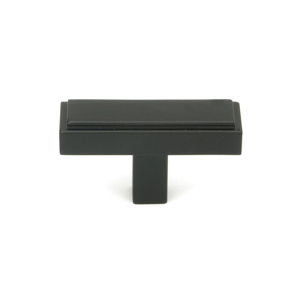 This is an image showing From The Anvil - Matt Black Scully T-Bar available from trade door handles, quick delivery and discounted prices