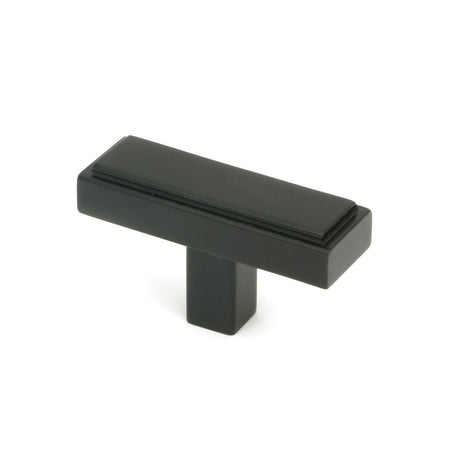 This is an image showing From The Anvil - Matt Black Scully T-Bar available from trade door handles, quick delivery and discounted prices