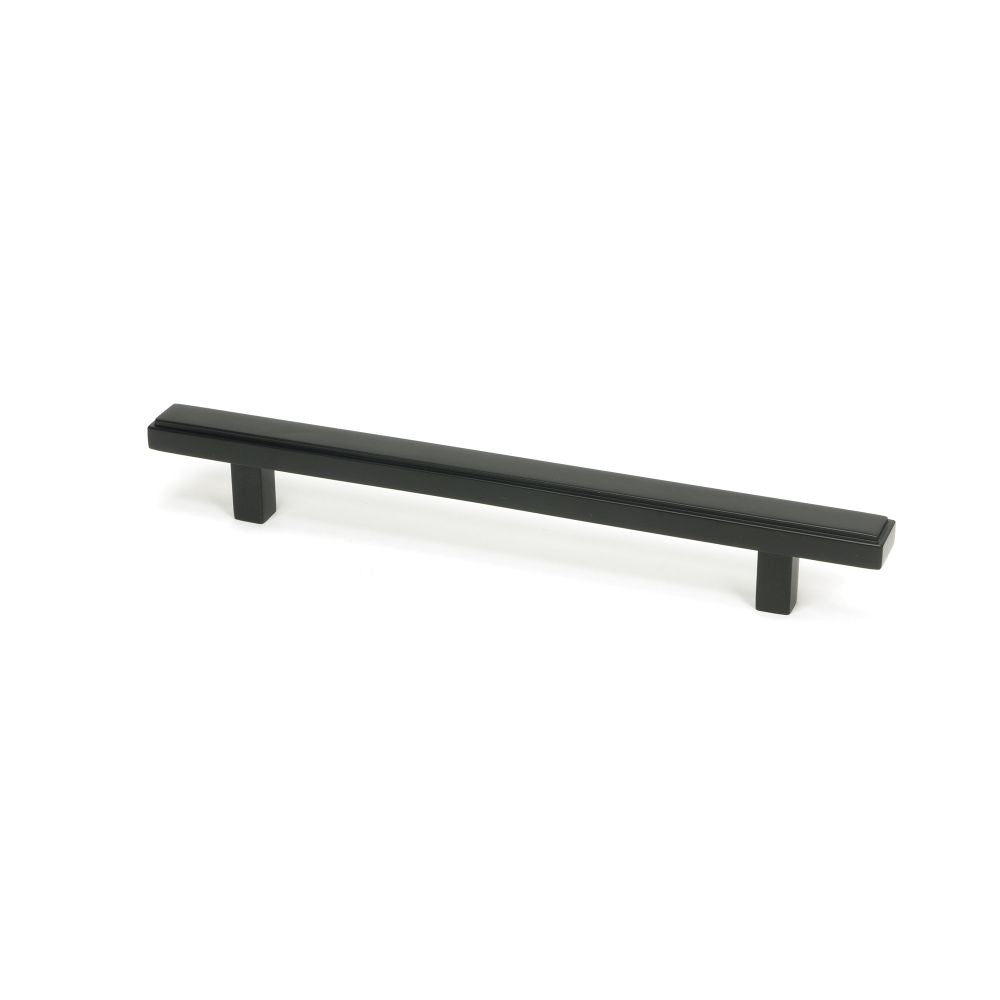 This is an image showing From The Anvil - Matt Black Scully Pull Handle - Medium available from trade door handles, quick delivery and discounted prices