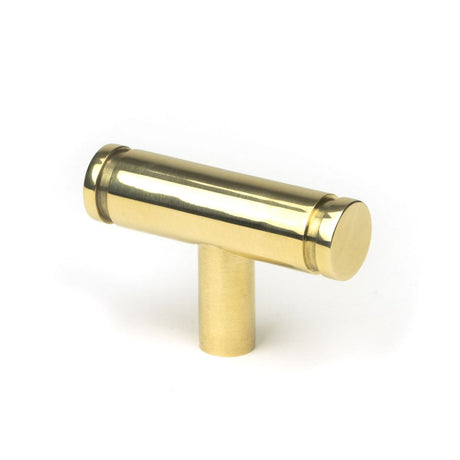 This is an image showing From The Anvil - Polished Brass Kelso T-Bar available from trade door handles, quick delivery and discounted prices