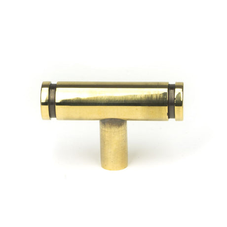 This is an image showing From The Anvil - Aged Brass Kelso T-Bar available from trade door handles, quick delivery and discounted prices