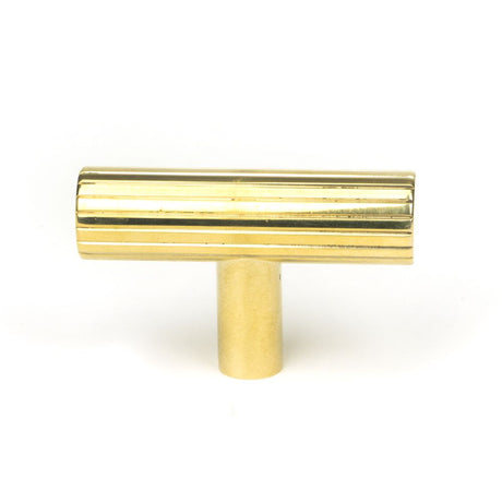 This is an image showing From The Anvil - Polished Brass Judd T-Bar available from trade door handles, quick delivery and discounted prices