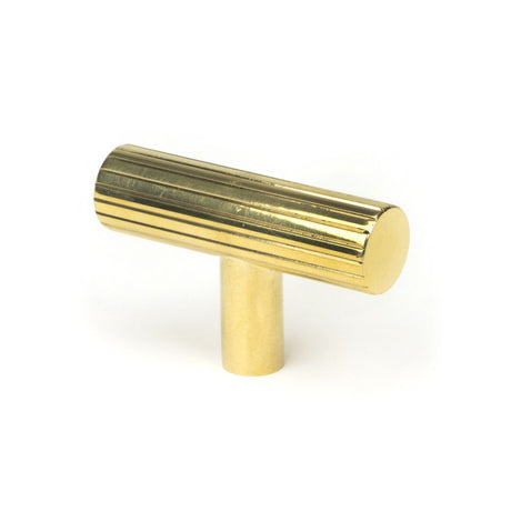 This is an image showing From The Anvil - Polished Brass Judd T-Bar available from trade door handles, quick delivery and discounted prices