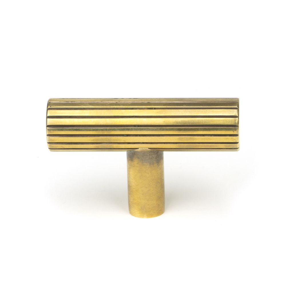 This is an image showing From The Anvil - Aged Brass Judd T-Bar available from trade door handles, quick delivery and discounted prices