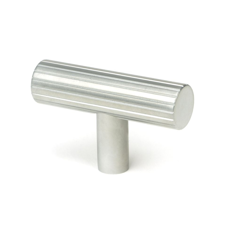 This is an image showing From The Anvil - Satin Chrome Judd T-Bar available from trade door handles, quick delivery and discounted prices