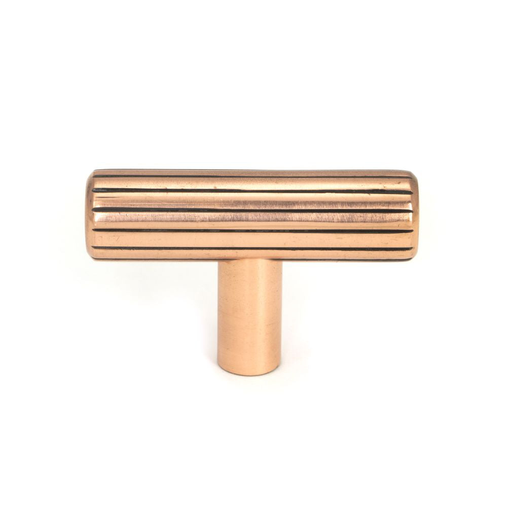 This is an image showing From The Anvil - Polished Bronze Judd T-Bar available from trade door handles, quick delivery and discounted prices