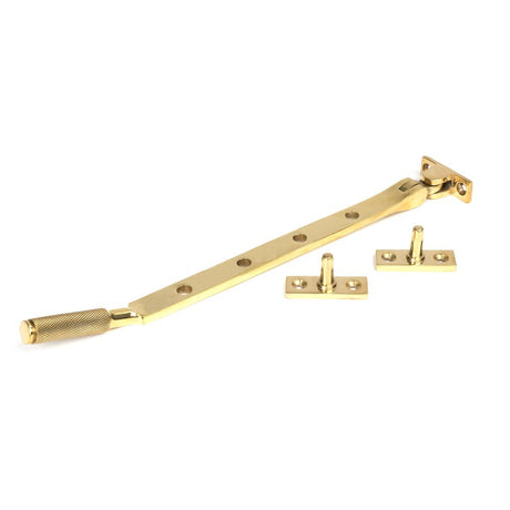 High quality image of From The Anvil - Polished Brass 10" Brompton Stay | Sku. 50616 | Trade Door Handles, Kendal.