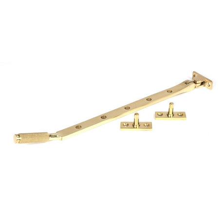 High quality image of From The Anvil - Polished Brass 12" Brompton Stay | Sku. 50617 | Trade Door Handles, Kendal.