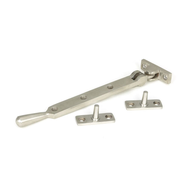 This is an image showing From The Anvil - Satin Marine SS (316) 8" Newbury Stay available from trade door handles, quick delivery and discounted prices