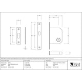 This is an image showing From The Anvil - PVD 50mm Sliding Door Lock available from trade door handles, quick delivery and discounted prices