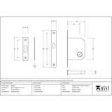 This is an image showing From The Anvil - Polished Bronze 50mm Sliding Door Lock available from trade door handles, quick delivery and discounted prices